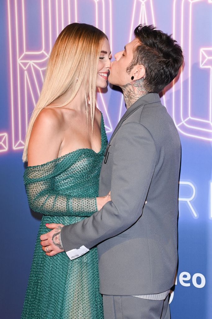 Chiara Ferragni y Fedez en la premier de 'Los Ferragnez' en Milán (2022)