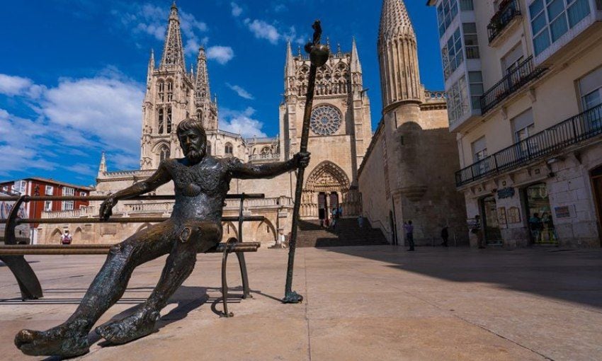 Casco histórico de Burgos con la Catedral al fondo.