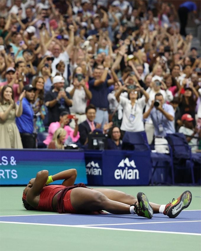 Coco Gauff en la pista del US OPEN 2023