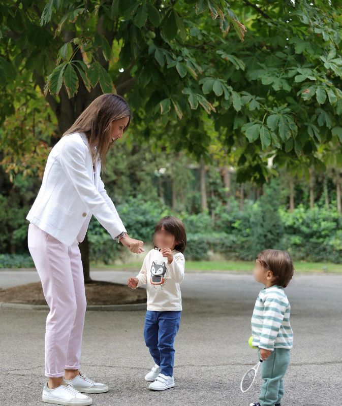 Ana Boyer y sus hijos