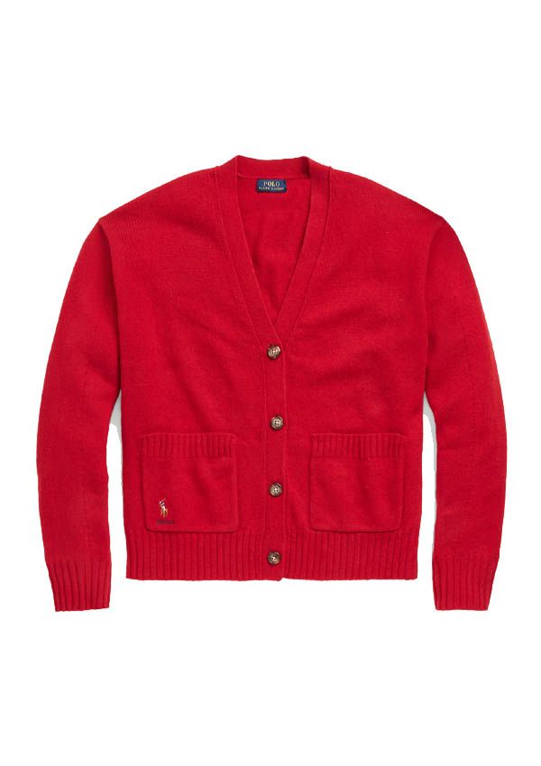 cardigan punto rojo ralph lauren