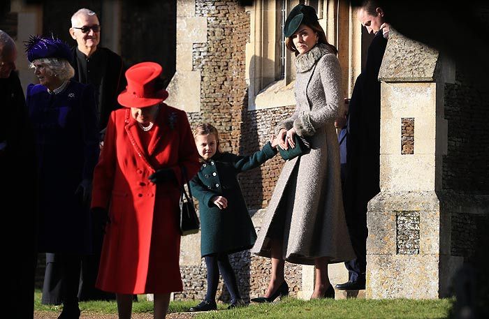 Los príncipes George y Charlotte de Cambridge, protagonistas en Sandringham