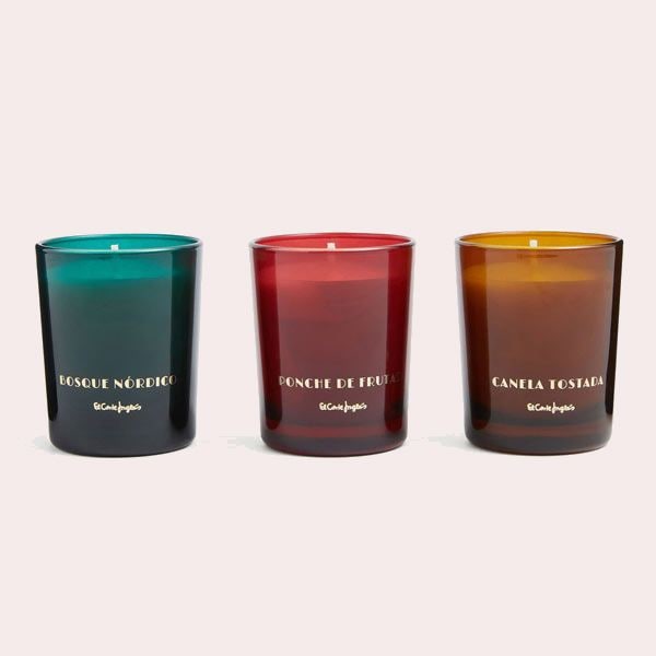 setel corte ingles velas navidad