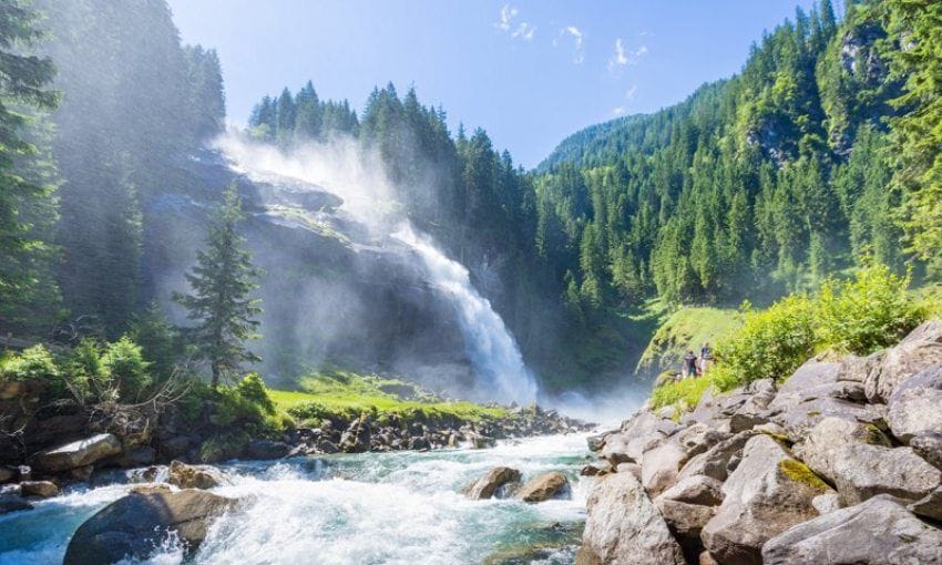 Cascadas Krimml en el Parque Nacional Hohe Tauern.