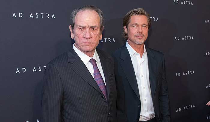 Brad Pitt junto a su compañero de rodaje Tommy Lee Jones