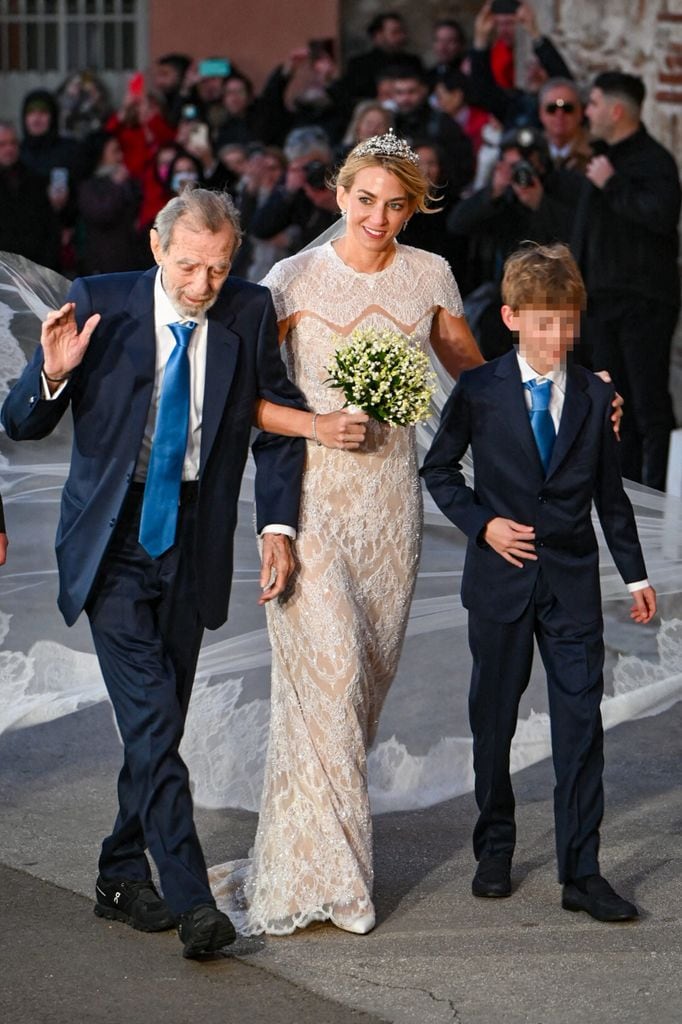 Chrysi Vardinogiannis el día de su boda