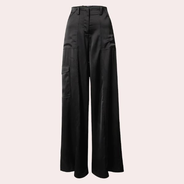 pantalon saten negro