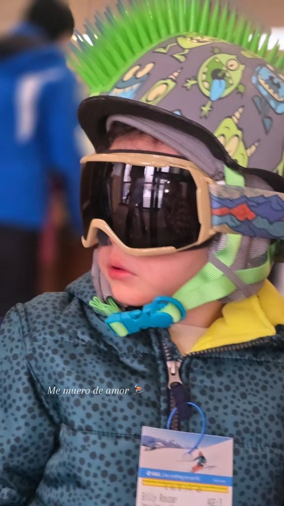 Little Billy, ready for skiing.