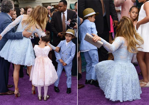 Jennifer quiso posar junto a sus pequeños
