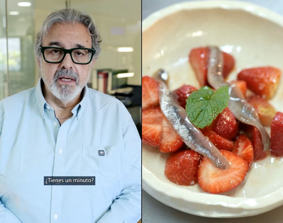 Fresas con anchoas, la original y sabrosa propuesta del chef Juanjo López Bedmar para disfrutar de esta fruta de temporada