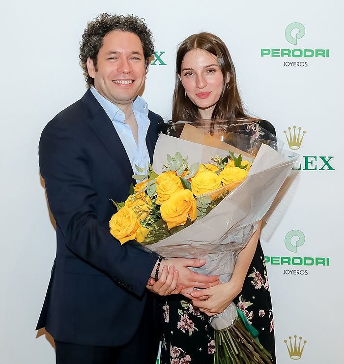 María Valverde, orgullosa de su marido, Gustavo Dudamel, en su concierto en Madrid