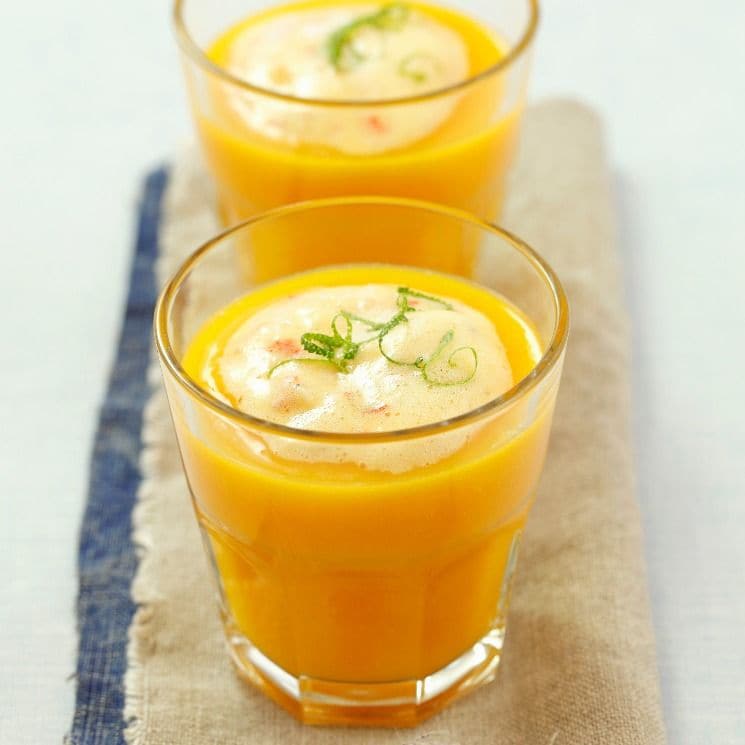 crema fria zanahoria mango