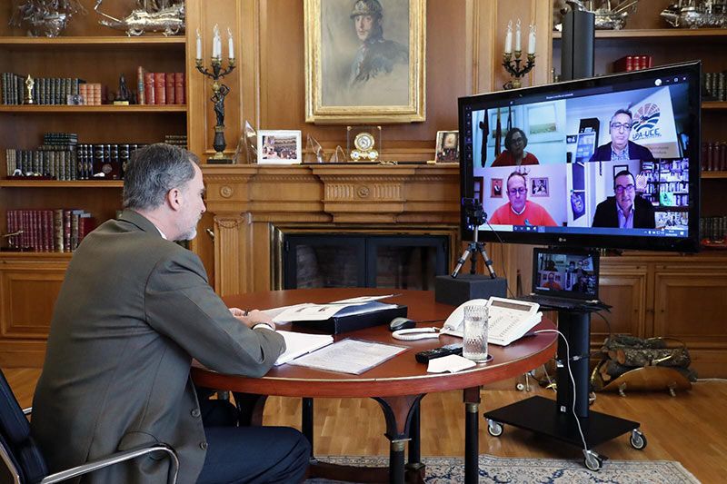 Videoconferencia del Rey Felipe