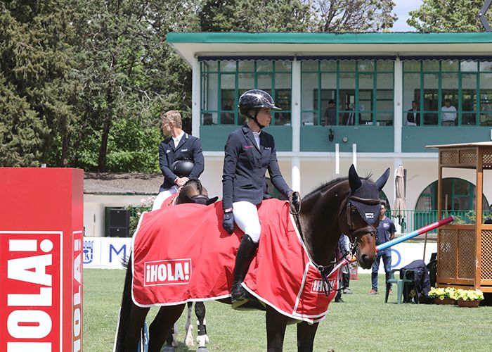 Sophie Hinners disputando el Trofeo ¡Hola!