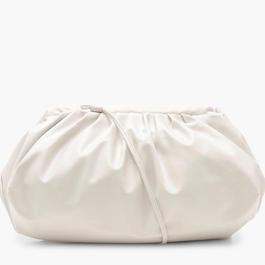 slouchy oversized pu clutch amp strap bag de boohoo