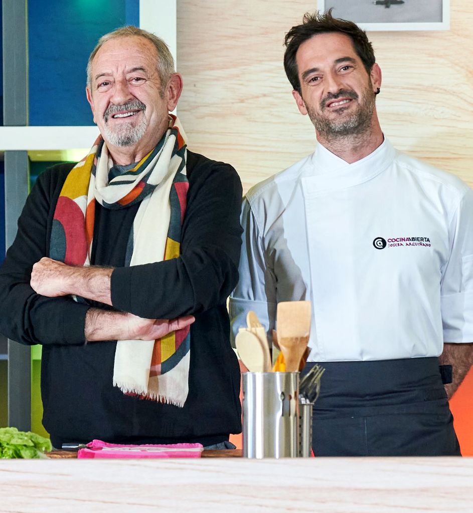 Karlos y Joseba Arguiñano, en el 'showcooking' organizado ayer por Lidl en Madrid