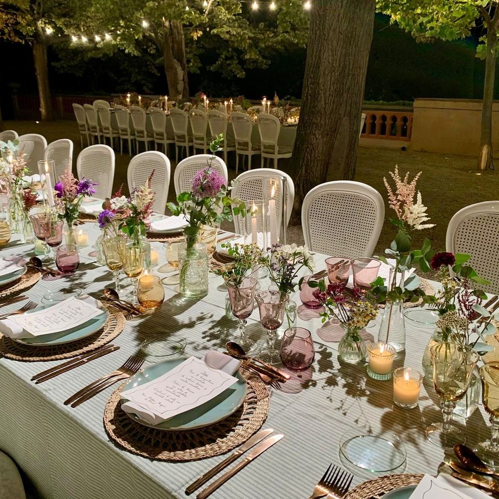 Mesa de boda decoración