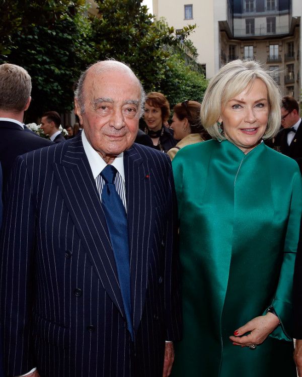 Mohamed Al-Fayed  su mujer Heini