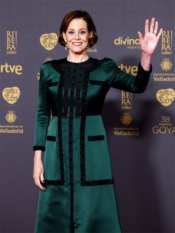 Sigourney Weaver en la alfombra roja