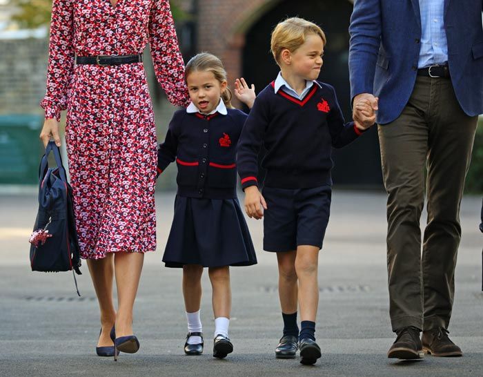 Charlotte de Cambridge en su primer día de colegio