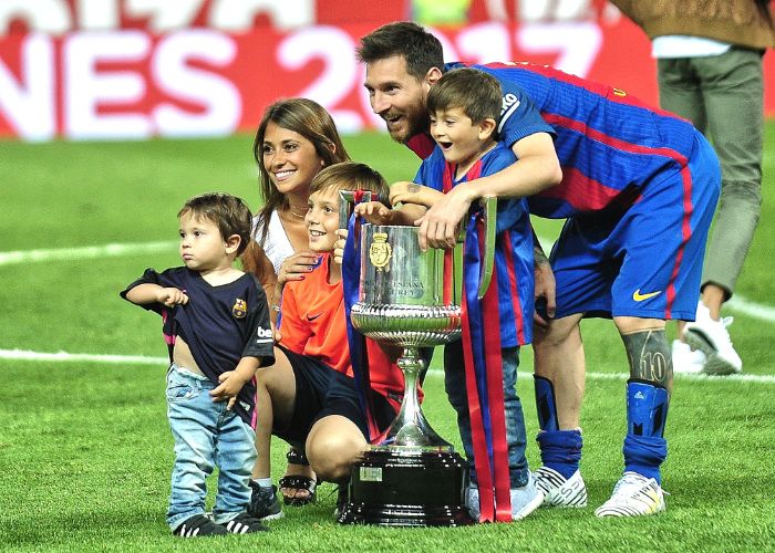 Leo Messi y su familia