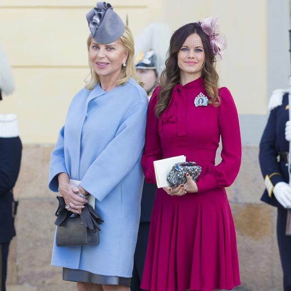 La princesa Sofia llegó junto a la madre de Chris O'Neill, Eva Maria Walter, a la capilla del Palacio de Drottningholm
