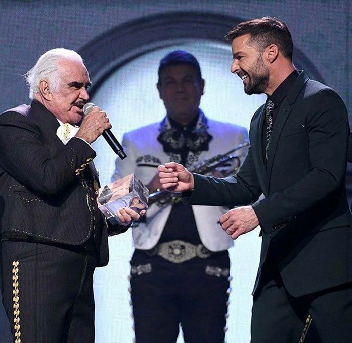 Ricky Martin y Vicente Fernández