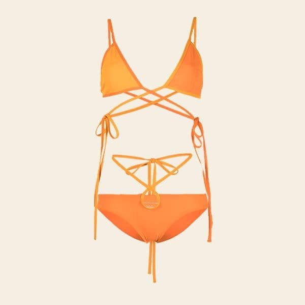 bikini cruzado naranja