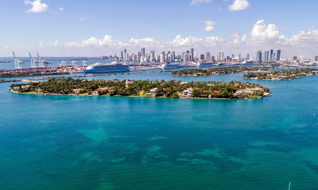 florida miami beach biscayne bay star island port of miami