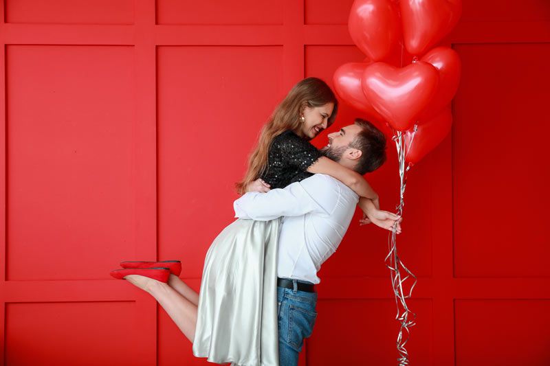 pareja globos