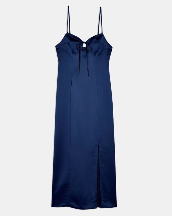 vestido azul slip