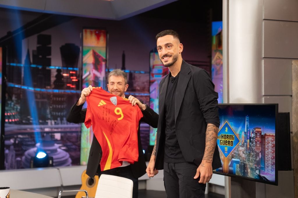 Joselu Mato con Pablo Motos en El Hormiguero 