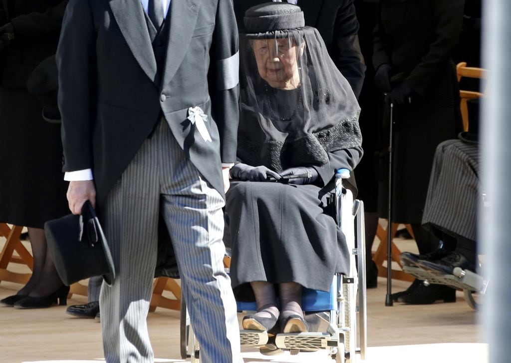 Yuriko de Japón en el funeral del príncipe Mikasa