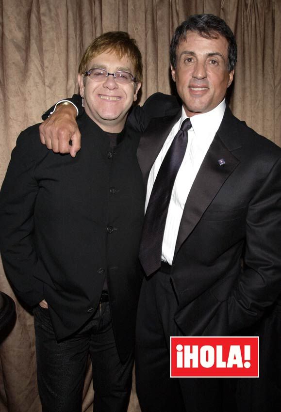 Elton John y Sylvester Stallone