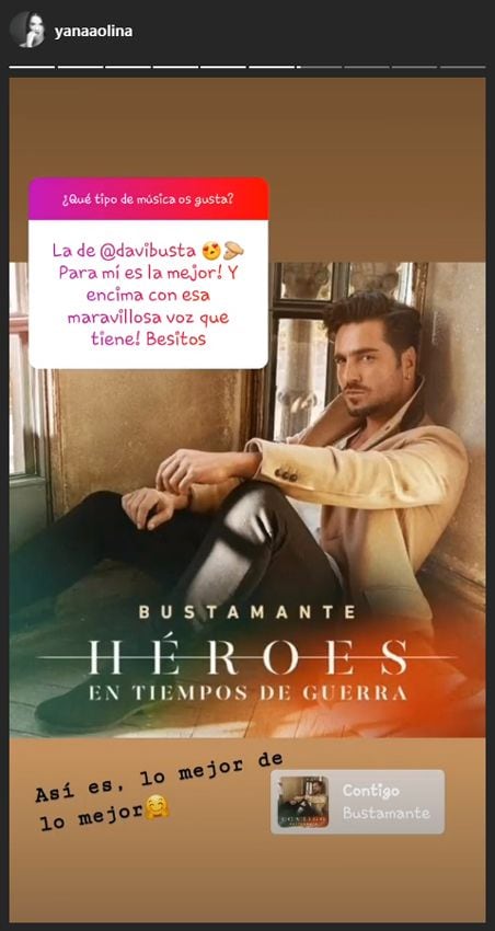 Yana Olina dedica un bonito mensaje a David Bustamante 