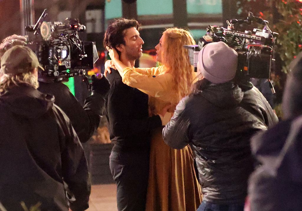 Justin Baldoni y Blake Lively, en el rodaje de 'Romper el círculo' el pasado enero