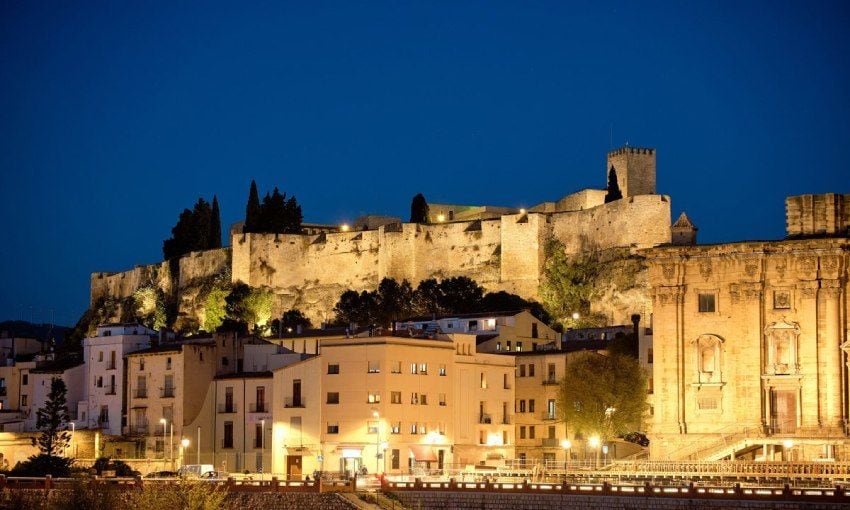 vista del casco antiguo de tortosa y el castillo tarragona