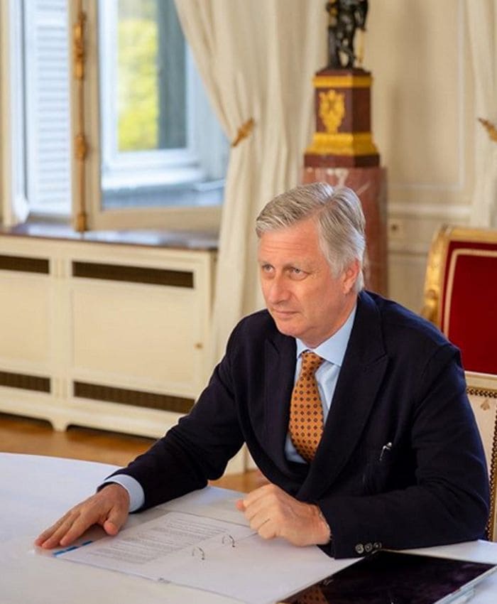 El rey Felipe de Bélgica, en su despacho