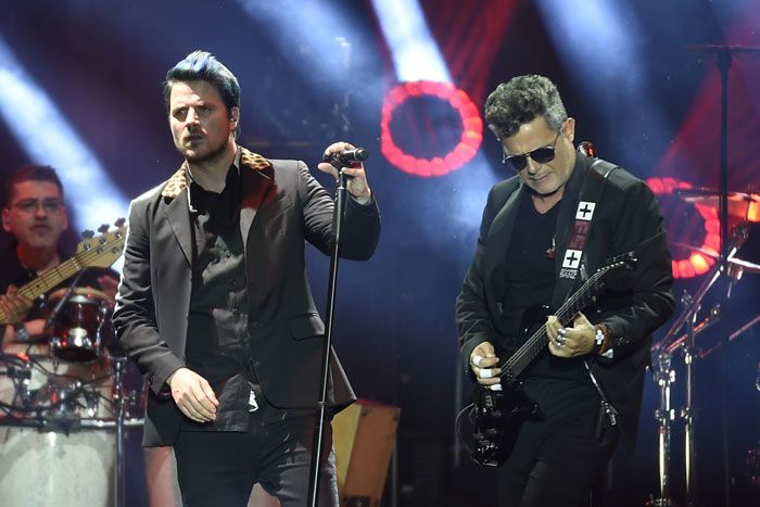 Dani Martin y Alejandro Sanz en el Vicente Calderon