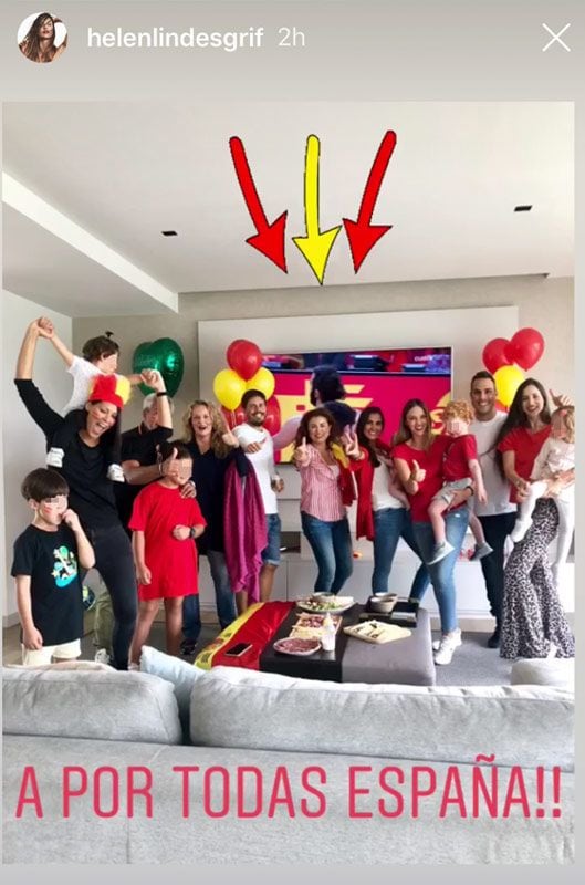  Helen Lindes celebra la victoria de la Selección Española de Baloncesto