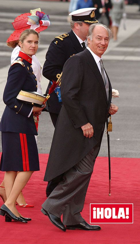 Aga Khan con su hija en la boda de los Reyes