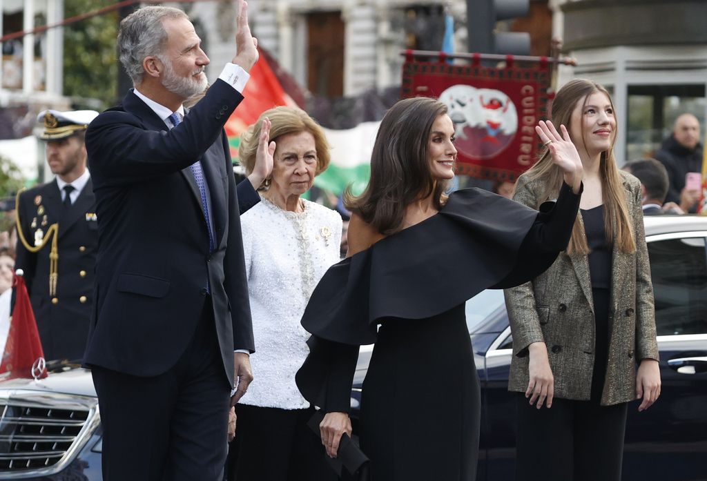 Familia Real llegando a los Premios Princesa Asturias