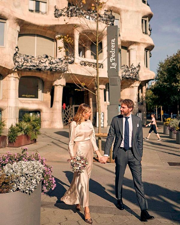 Vestido de novia de Zara satinado