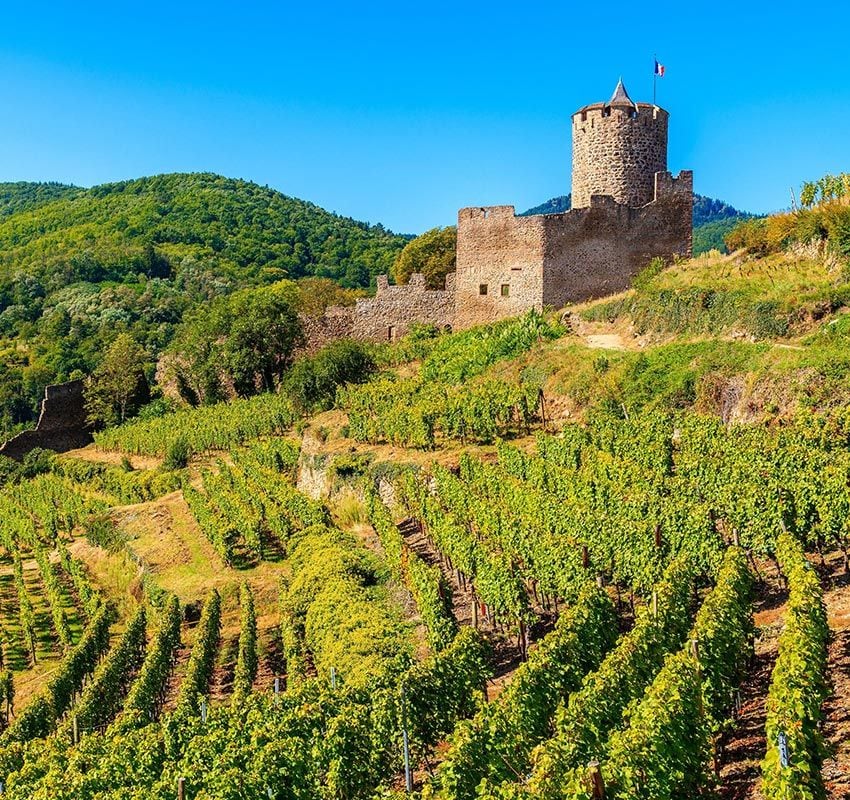 Castillo de Kaysersberg, Alsacia, Francia