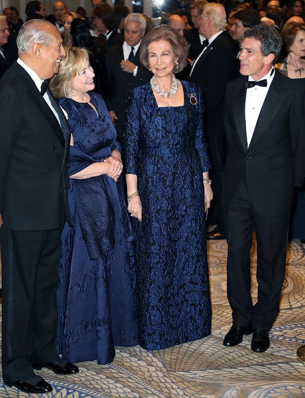 Reina Sofía Oscar de la Renta, Hillary Clinton y Antonio Banderas