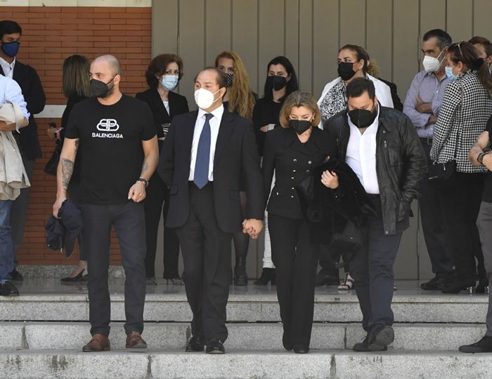 Antonio Tejado en el funeral de su padre