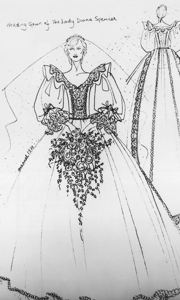 Royal Wedding Dress Sketch