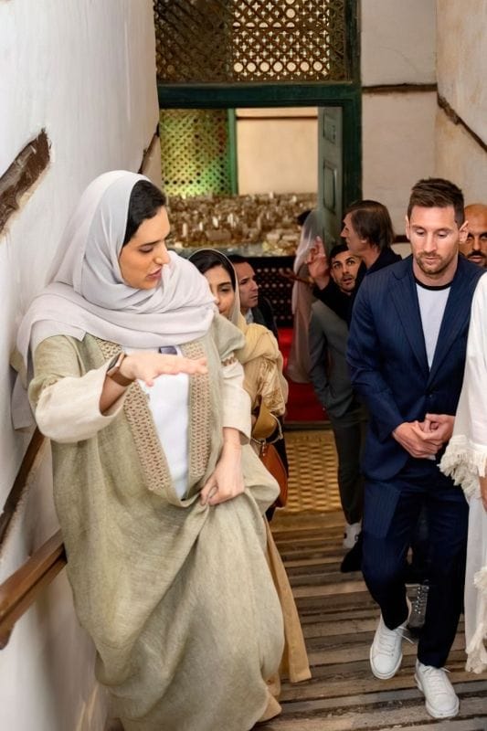Leo Messi y la princesa Haifa de Arabia Saudita