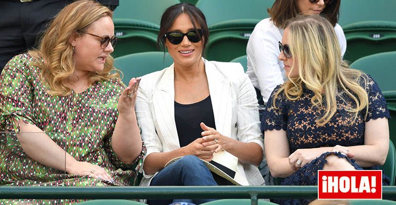 Meghan Markle en Wimbledon junto a sus amigas