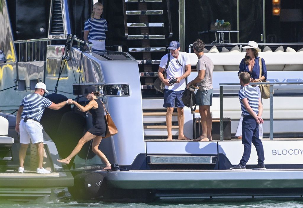 Victoria, David Beckham, Cindy Crawford y Rande Gerber